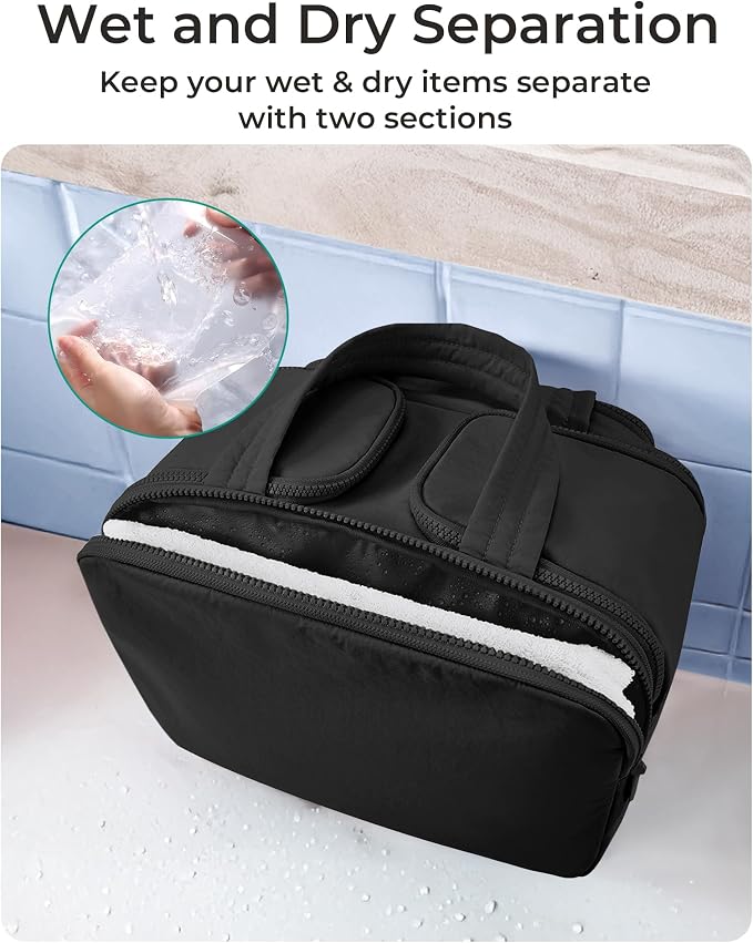 BAGSMART Travel Toiletry Bag, Puffy Toiletry Bag - Image 4