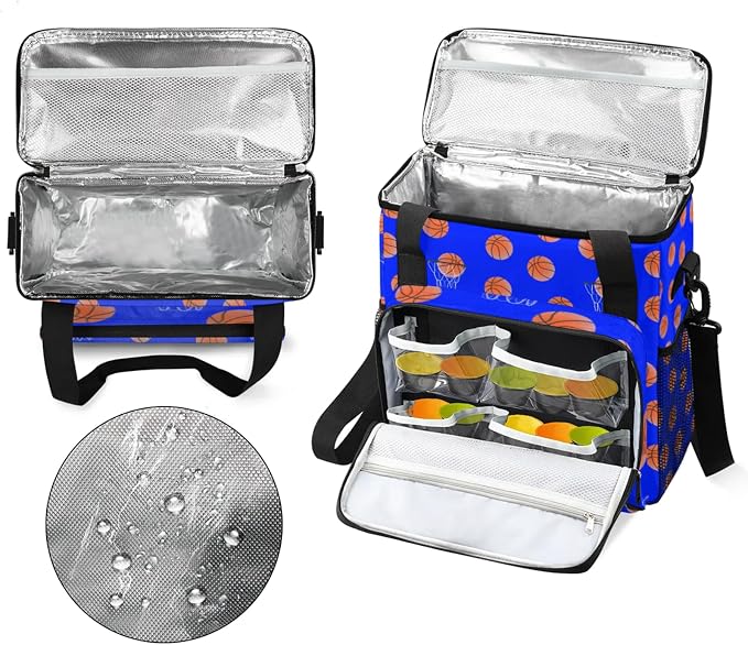 Basketball Coffee Maker Travel Bag, Basketball Large Carrying Storage Case - Image 3