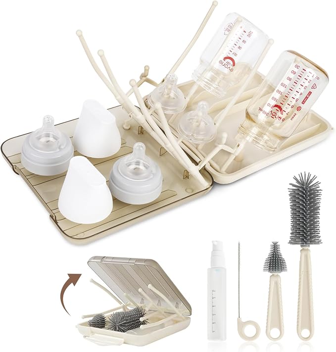 Baby Bottle Brush Set, 6-in-1 Travel Bottle Cleaner Kit by Unknown