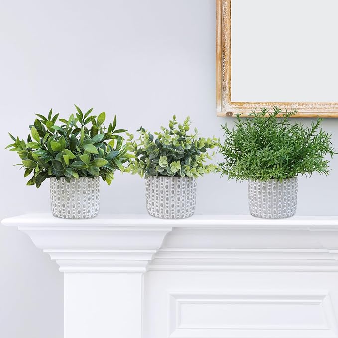 Winlyn 3 Pcs Artificial Potted Plants - Image 7