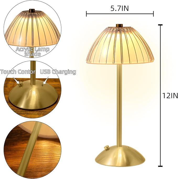 HAPYGI Portable Battery Operated LED Table Lamp - Image 6