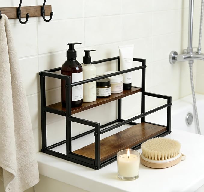 Coffee Syrup Rack Organizer -2 Tier 10 Syrup Bottles Holder Stand - Image 4
