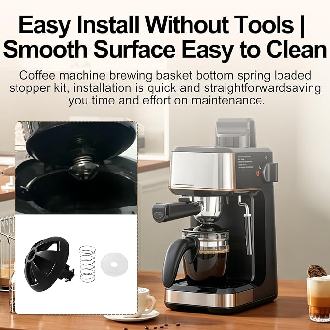 2 Pack Coffee Maker Brew Basket Spring Loaded Stopper Replacement Kit - Image 6