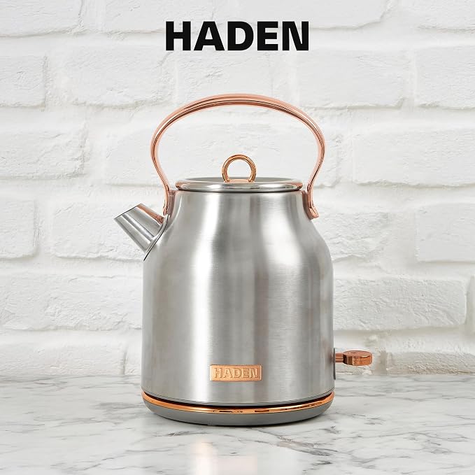 Haden Heritage 1.7 Liter Stainless Steel Electric Kettle, Hot Water Kettle - Image 7