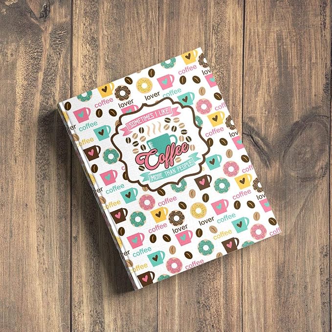 Funny "Sometimes I Like Coffee More Than People" Coffee Themed Hardcover Journal - Image 2
