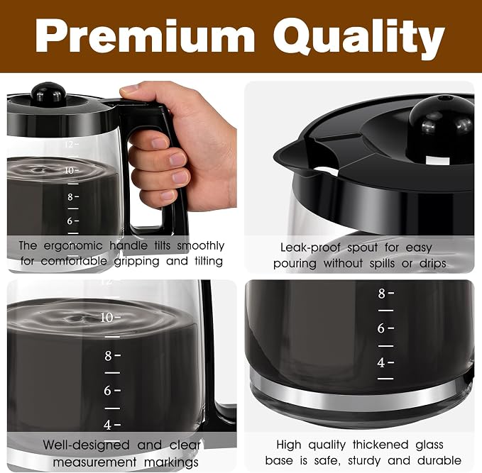 12-Cup Coffee Pot Replacement Hamilton Beach Coffee Pot/Carafe 46310 - Image 5
