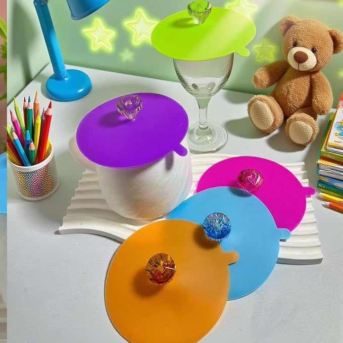 flower Silicone Cup Covers, Flexible Mug Covers, Tea Pots, Hot Cup Lids - Image 6