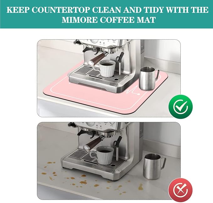 Pink Absorbent Coffee Mat - Image 5