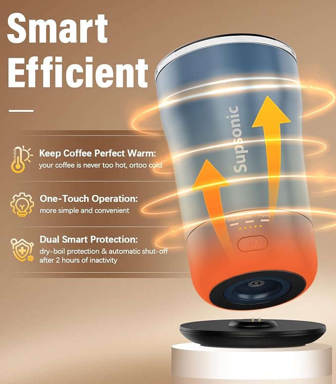 Supsonic - 14oz Heated Coffee Mug, Self-Heating Travel Mug - Image 3