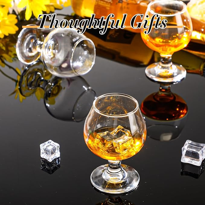 Qunclay 24 Pcs Shot Glasses Cute Cognac Snifter Small Brandy Snifter - Image 5