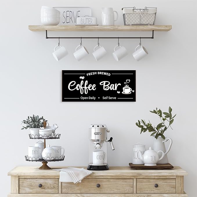 Uflashmi Coffee Bar Sign Wall Decor, Coffee Signs - Image 2