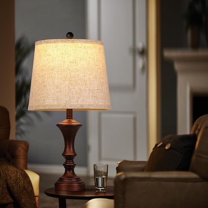 ROTTOGOON Retro Table Lamps Set of 2 Nightstand Lamp - Image 2