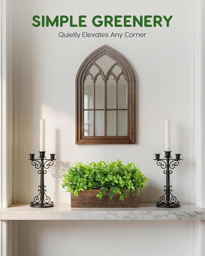 Velener 14" Artificial Boxwood Plants Indoor Centerpiece - Image 6