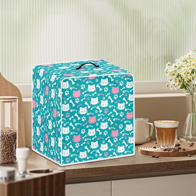 Cat'S Paw Print Bone Coffee Machine Covers Folding Covers - Image 3