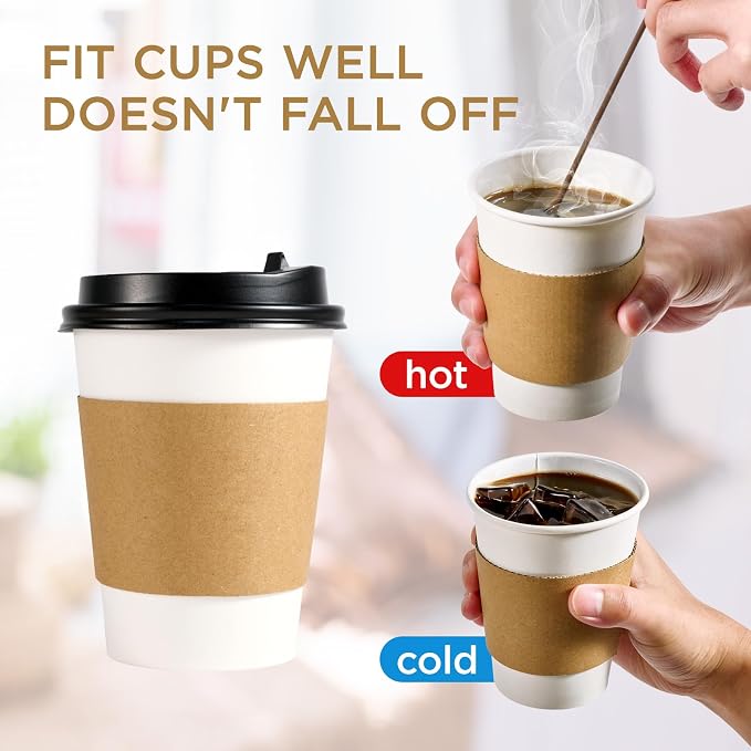 200 Pack Coffee Sleeves, Disposable Cup Sleeves - Image 5