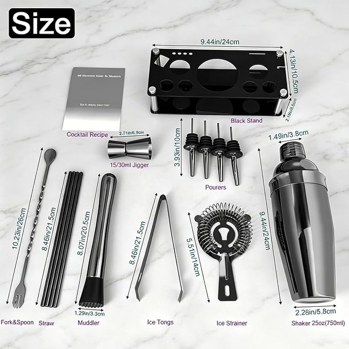 14-Piece Cocktail Shaker Set - Image 3