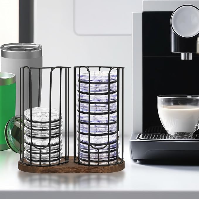 2-Compartment 18oz Coffee Cup Dispenser Rack - Image 4
