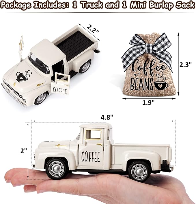 Huray Rayho Coffee Decor for Coffee Bar Metal Truck - Image 3