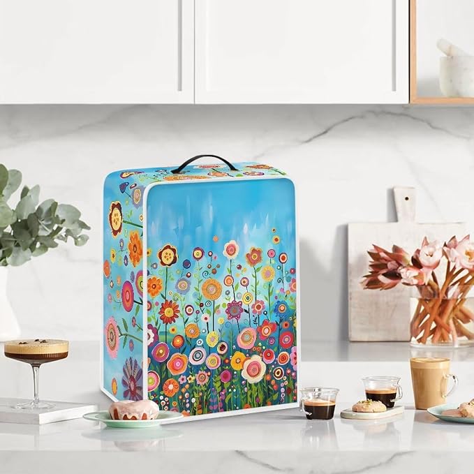 Colorful Dandelion Coffee Maker Cover - Image 3