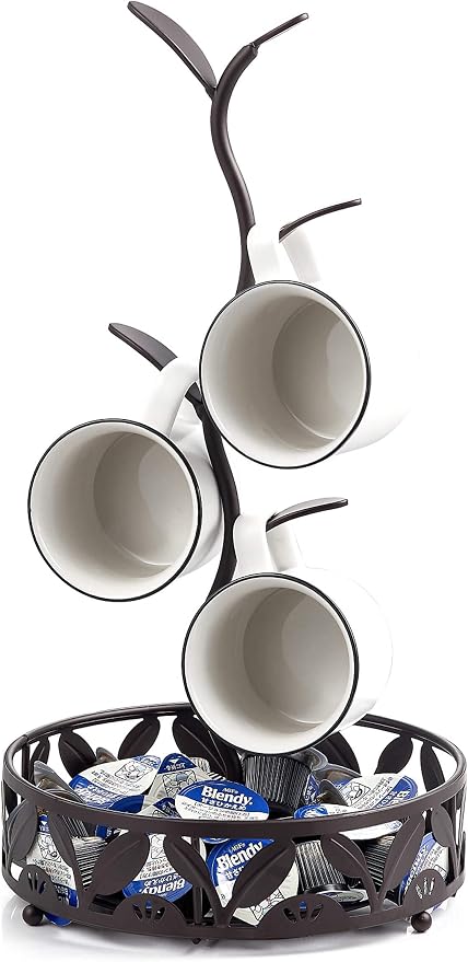 Mug Holder, Countertop Mug Tree, Coffee Mugs & Tea Cup Storage Rack, Coffee by OUSEEN
