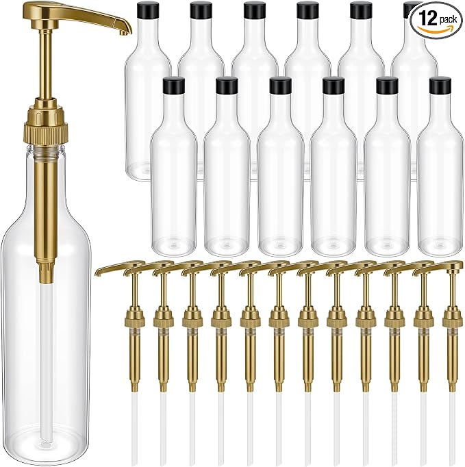Maxdot 12 Pcs 25 oz Syrup Bottles by Maxdot