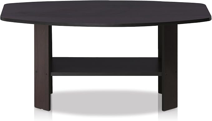 Furinno Simple Design Coffee Table, Dark Walnut - Image 7