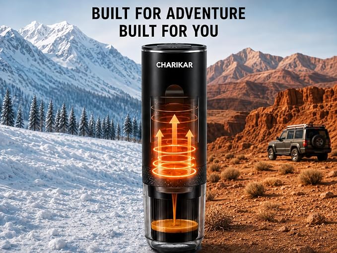 Portable Espresso Machine, Self-Heating Travel Coffee Maker, 20 Bar 7500mAh - Image 2