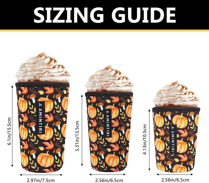 3 Pack Reusable Sleeve for Iced Coffee Cup, Coffee Neoprene Sleeve for Iced&Hot - Image 3