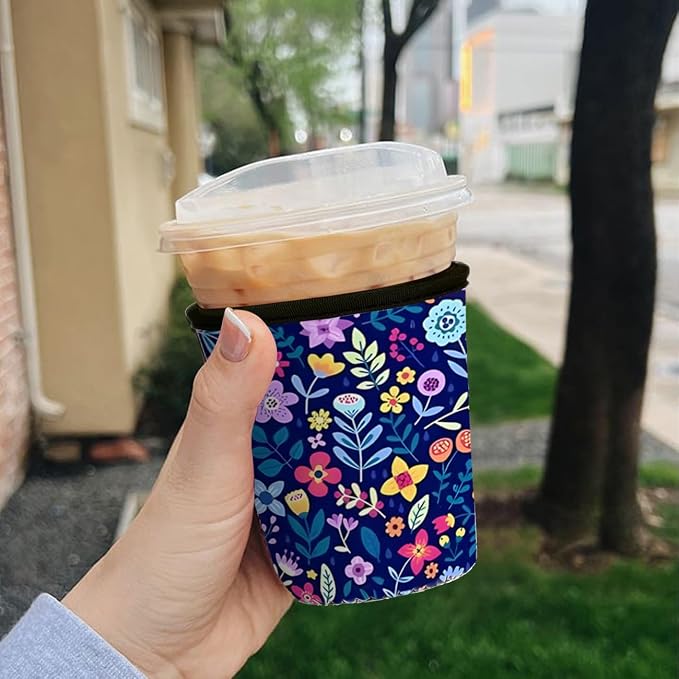 Reusable Insulated Neoprene Iced Coffee Cup Sleeve, Durable Drink Sleeve - Image 3