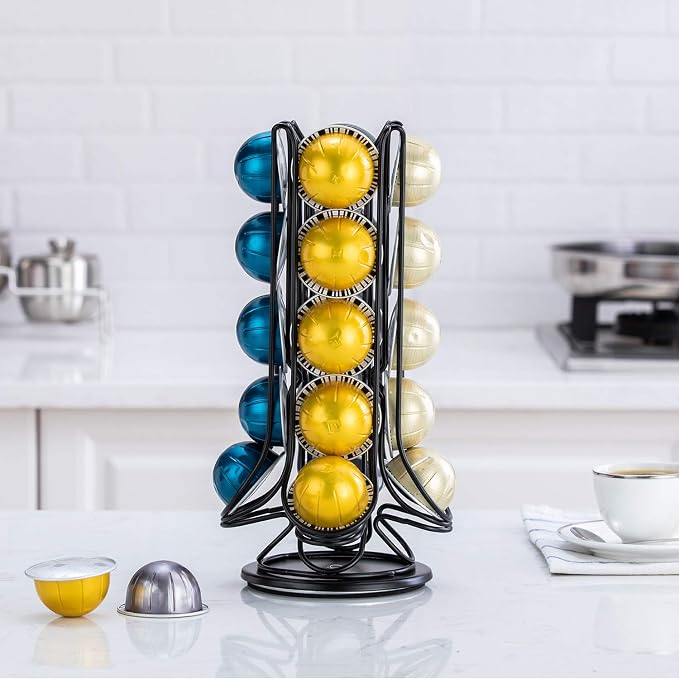FlagShip Vertuo Pod Holder Coffee Pod Carousel Stand Storage - Image 5