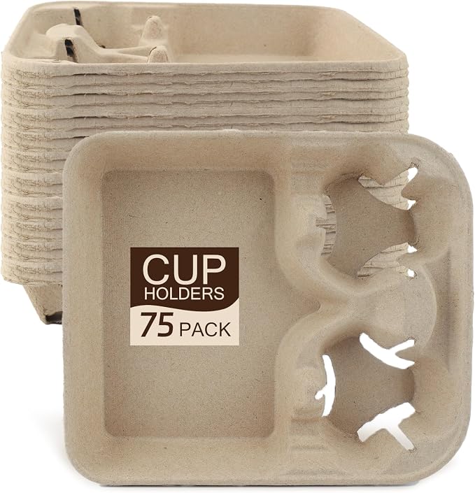 Mat Board Center, 75 Pack 2-Drink Cup Tray, Carrier by MatBoardCenter