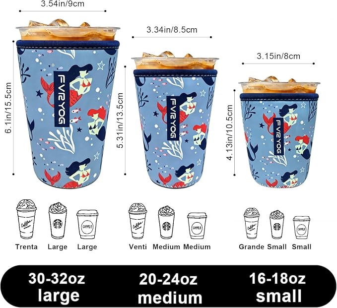 Reusable Insulated Neoprene Iced Coffee Sleeves - Image 7
