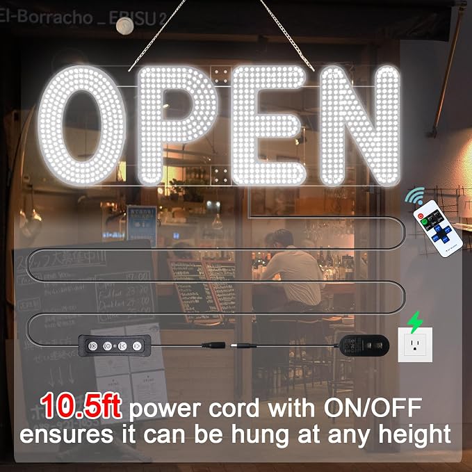 40"x14" Open Sign, LED Open Sign - Image 4