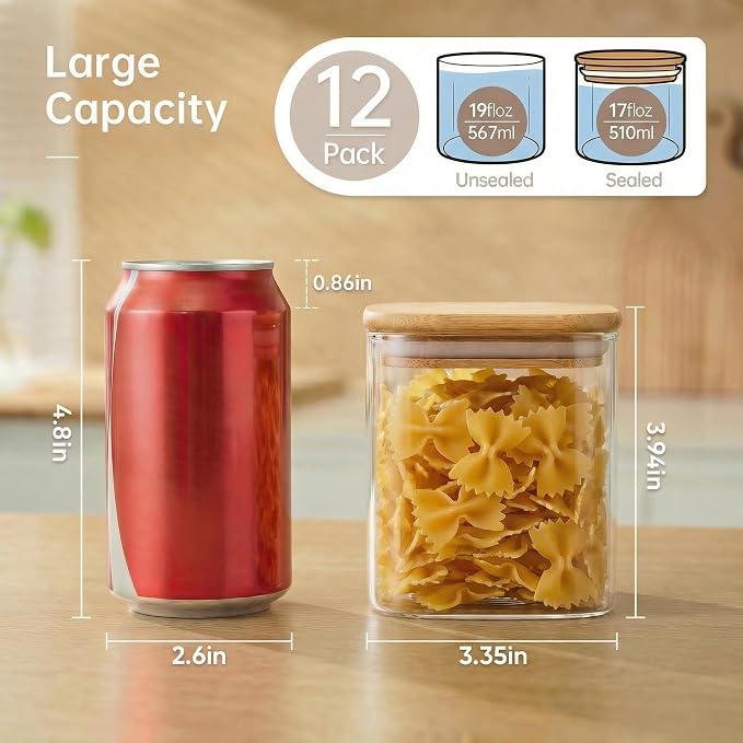 HomArtist Square Glass Jars - Image 3