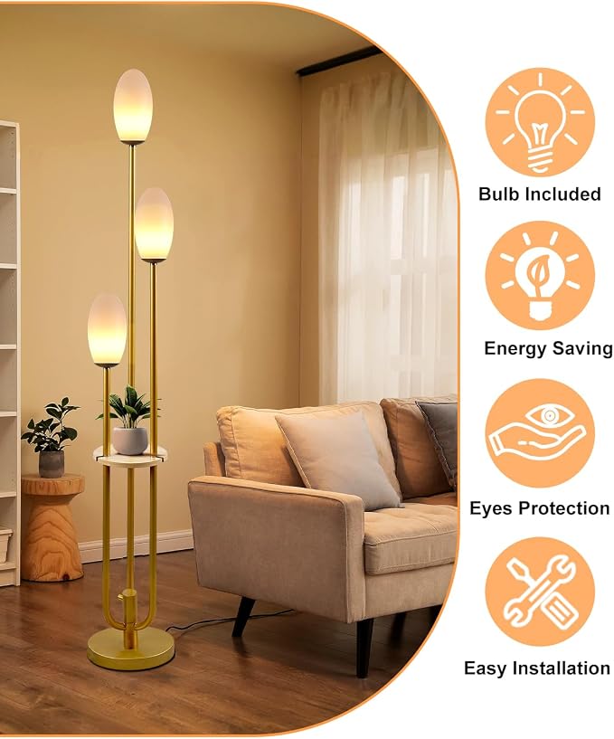 Lightdot Gold Dimmable Floor Lamp - Image 4