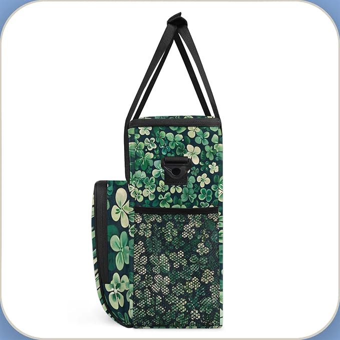 Happy St Patrick's Day Shamrocks Floral Leaves Coffee Maker Carring Bag - Image 4