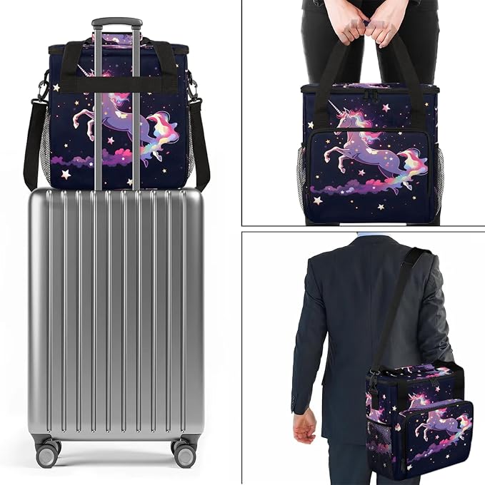 Galaxy Unicorn Coffee Maker Carring Bag, Large Insulated Storage Organizer Case - Image 7
