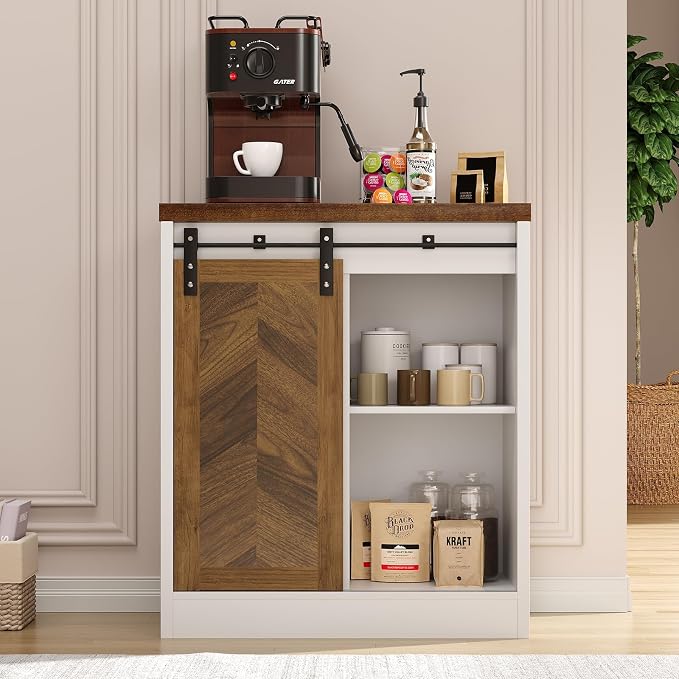 Catrimown Farmhouse Small Coffee Bar Cabinet - Image 8