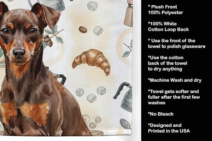 Caroline's Treasures Chocolate and Rust Miniature Pinscher Min Pin Coffee Bar - Image 4