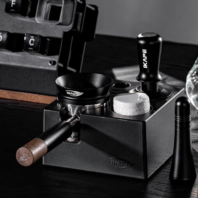 IKAPE 58mm Espresso Tamper Kit 4 in 1 Black, Complete Portafilter accessory set - Image 7