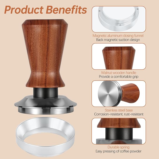 58mm Espresso Accessories Kit Spring Loaded Calibrated Espresso Tamper Espresso - Image 2