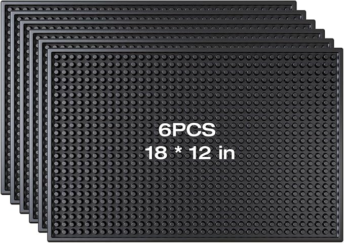 Bar Mat 12" x 18", Counter Top Cup Mats Glasses Drying Mat, Bar Service Spill by PEAKCLOUDS