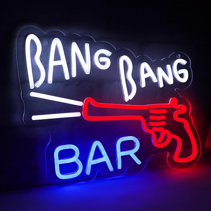 BANG BANG BAR Neon Signs for Wall Decor The Roadhouse Neon Lights for Bedroom by JFLLamp