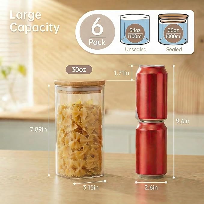 HomArtist Square Glass Jars - Image 3