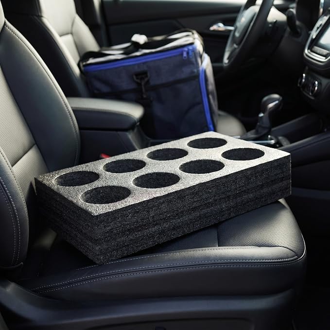 Ciieeo 8-Hole Portable Cup Carrier Trays 13.77X7.87X2.75In Foam Beverage Holders - Image 5