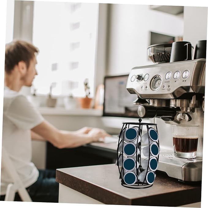 PRETYZOOM Coffee Holder Organizer Metal Storage Rack - Image 7