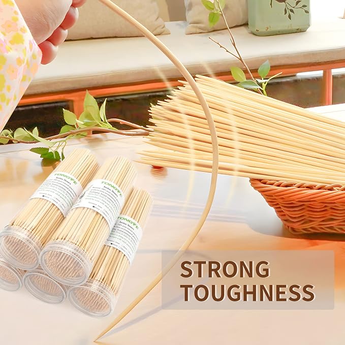 10 inch Bamboo Skewers, Premium Wooden Skewers Without Splinters, Skewers - Image 7