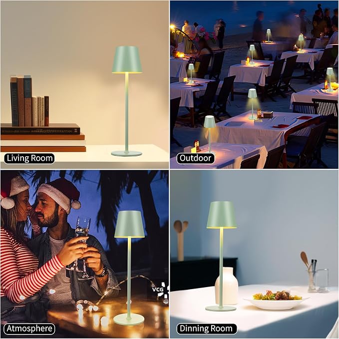 BGFHome Cordless Table Lamp LED Desk lamp, 5000mAh Rechargeable Touch Night - Image 6