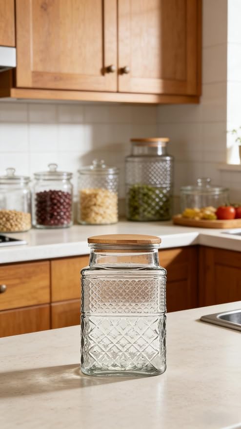 Large Glass Storage Jar, 60 FL OZ Glass Food Storage Containers - Image 9