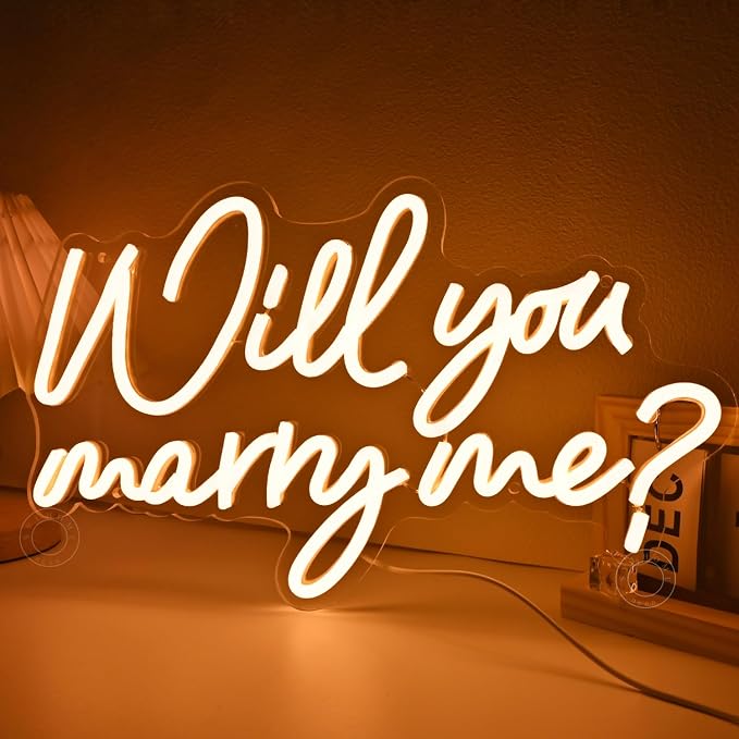 SYLHOME Will You Marry Me ? Led Neon Light Sign Hanging Proposal Wedding Party - Image 4